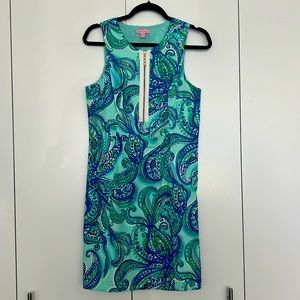 Lilly Pulitzer Blue and Green Paisley Dress
